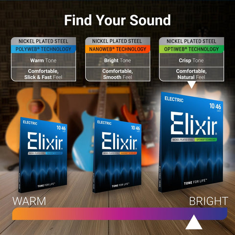 Elixir Strings, Electric Guitar Strings, Nickel Plated Steel with OPTIWEB Technology, Longest-Lasting Crisp Tone with Comfortable Feel, 4 Pack, Super Light 9-42