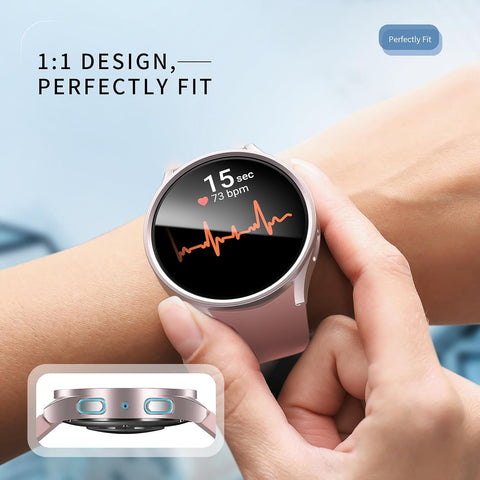 6+6 Pack for Samsung Galaxy Watch 7 44mm Screen Protector Case