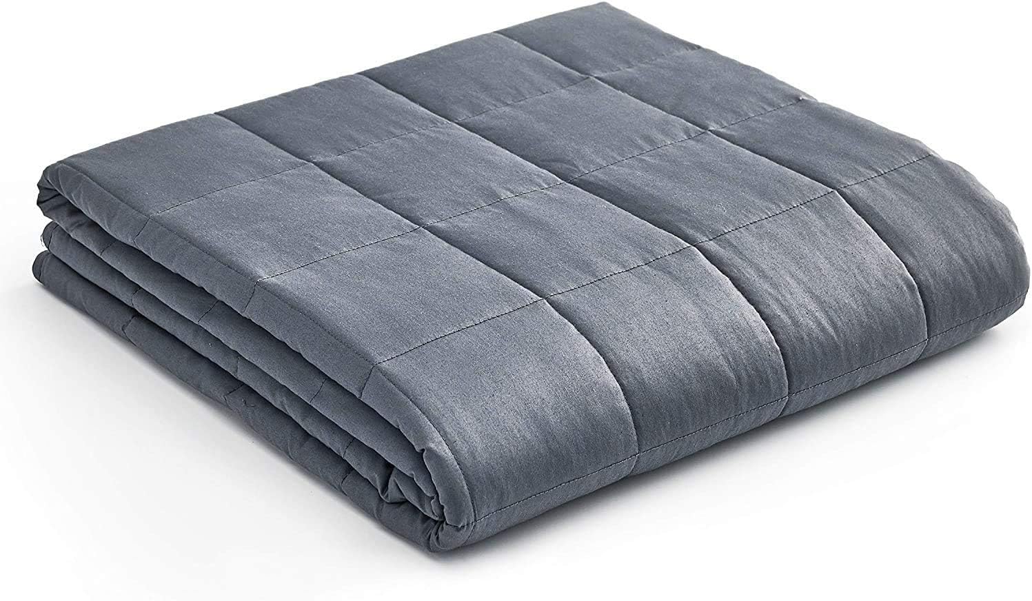 YnM Weighted Blanket,Heavy 100 Percent Oeko-Tex Certified Cotton Material(Dark Grey, 80''x87'' 30lbs), Two Persons(140~240lb) Sharing Use on Queen/King Bed | A Duvet Included