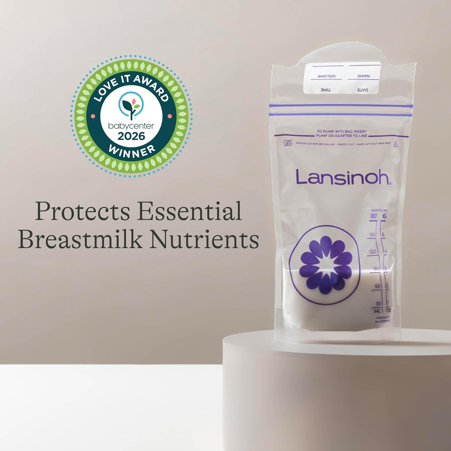 Lansinoh Breastmilk Storage Bags, 6 Ounce, 200 Count