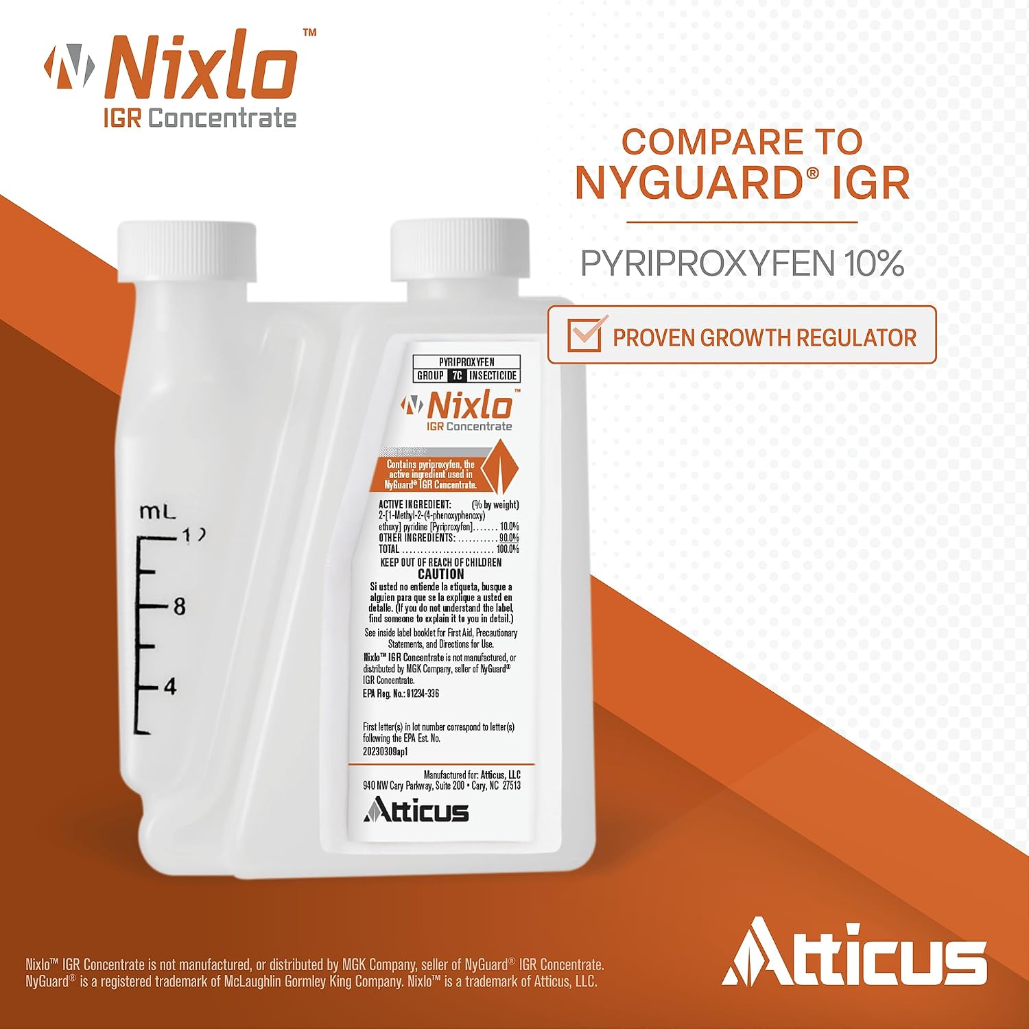 Atticus Nixlo IGR Pyriproxyfen Concentrate (140ml) Insect Growth Regulator
