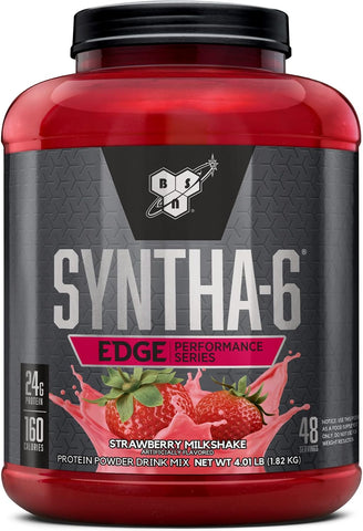 BSN SYNTHA-6 Edge Powder, Low Sugar, Strawberry Milkshake, 48 Servings