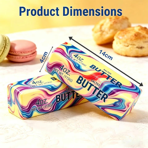 2 Packs Slow Rising Butter Squishy, Squishies Butter Squeeze Toys Pack Sensory Stress Relief Soft & Stretchy Fidget Toy for Party Favors Squishy Butter