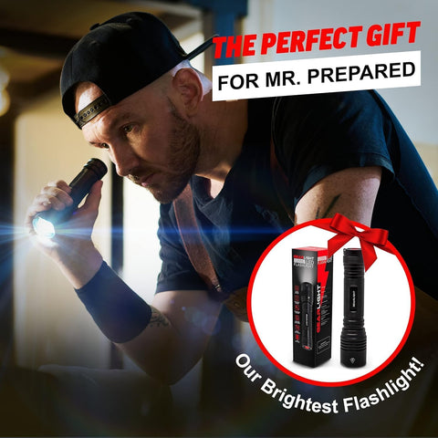 LED Flashlight High Lumens, Tactical Flashlight Battery Powered (Batteries Not Included), Bright Handheld Flashlight for Camping, Hunting, Home, Security, Hiking, Walking at Night & Emergency Use