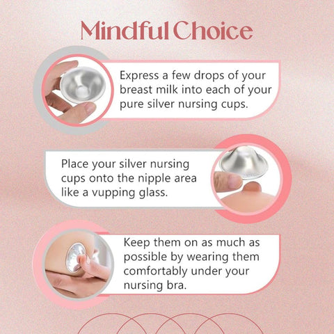The Orginal Silver Nursing Cups – Silver Nipple Shields for Breastfeeding - Nipple Guards Protector for Breastfeeding - Nipple Shields for Nursing Newborn – Nickel Free – 925 Silver