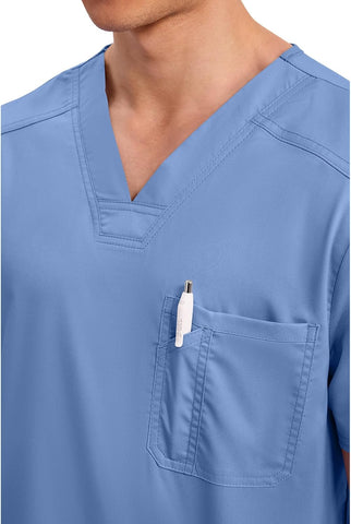 Cherokee WW Revolution Scrub for Men's Tuckable V-Neck Top 1 Chest Pocket
