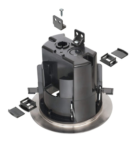 Arlington FLBR5420 Recessed Power and Data Round Floor Box (Black)