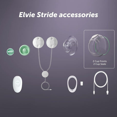 Elvie Stride 5 oz Breast Pump Cups - Dishwasher Safe, Food Grade Silicone, BPA Free - Accessories for Breastmilk Storage & Pumps - 2 Pack