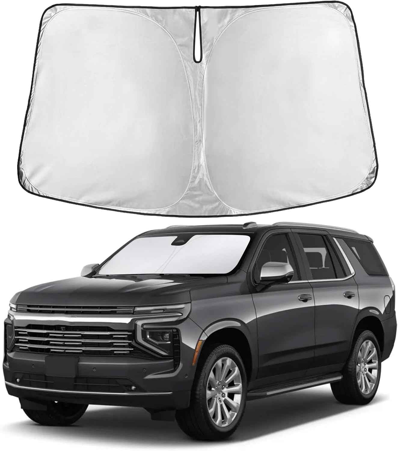 EcoNour Windshield Sunshade Compatible for Chevrolet Tahoe 2021-2025 2026