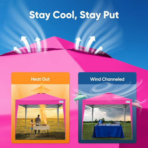 Quictent 10x10 Pop Up Canopy Tent with 3 Sidewalls