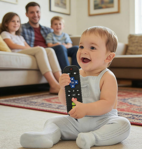 Fu Store Baby Teether Toy Silicone Chew Toys for Baby Remote Control Shape