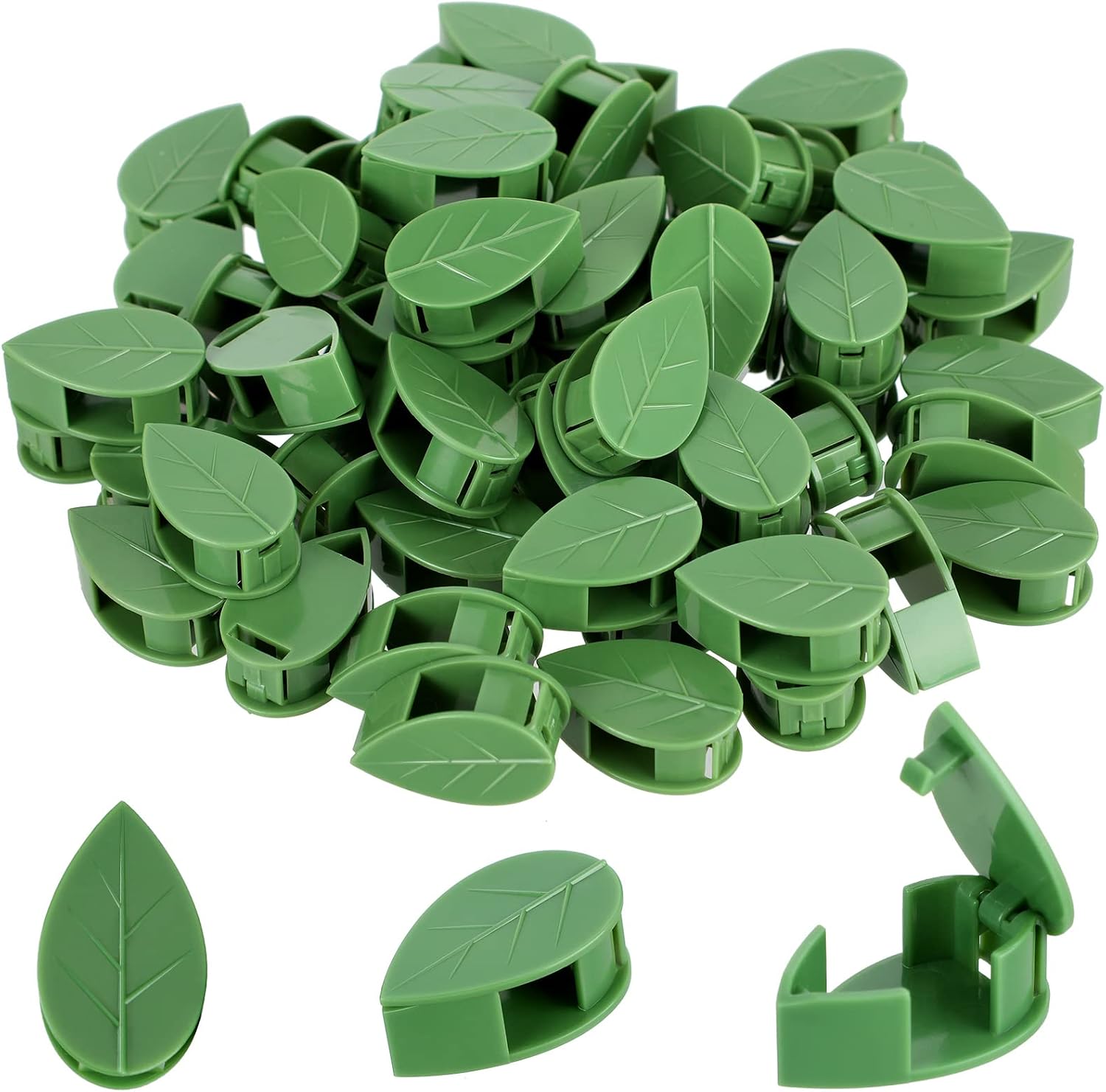 Geiserailie 60 Plant Climbing Clips Wall Fixture with 72 Stickers for Vine