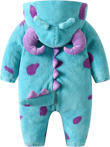 Baby Boy Girl Holloween Costume Cute Blue Monster Jumpsuit Costumes Infant Toddler Kids Cosplay Outfit