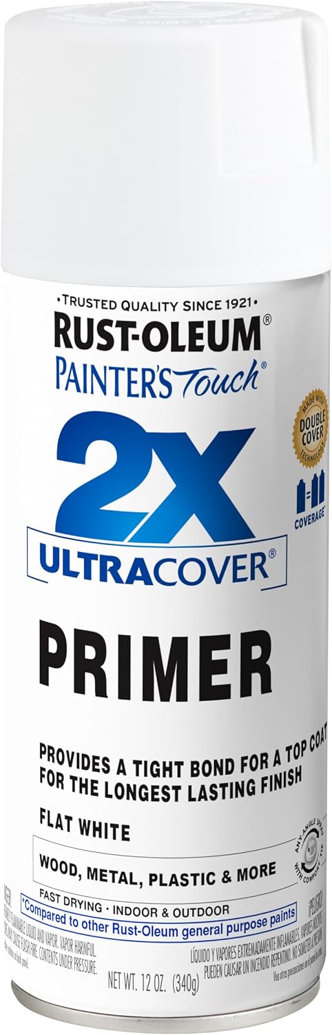 Rust-Oleum Painter's Touch 2X Ultra Cover Spray Primer, Flat White
