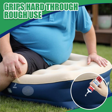 Air Mattress Patch Kit, Heavy Duty Inflatable Patch Repair Kit, Safe, Gentle, and All-in-One Vinyl PVC Glue for Blow Up Bed, Above Pool, Underwater Liners, Bounce House, Hot Tub and More