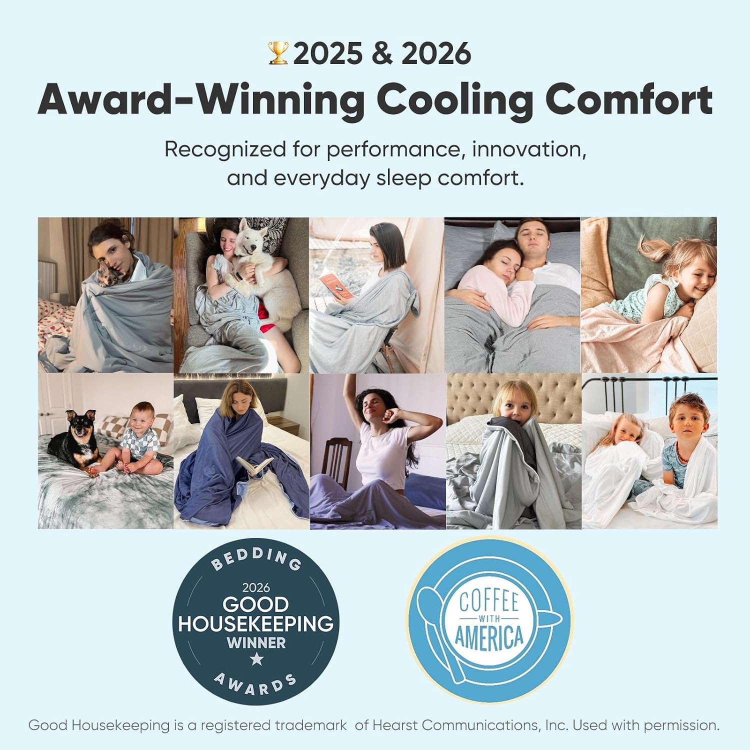 Elegear Arc-Chill 3.0 Cooling Blankets for Hot Sleepers, Throw Size, Beige