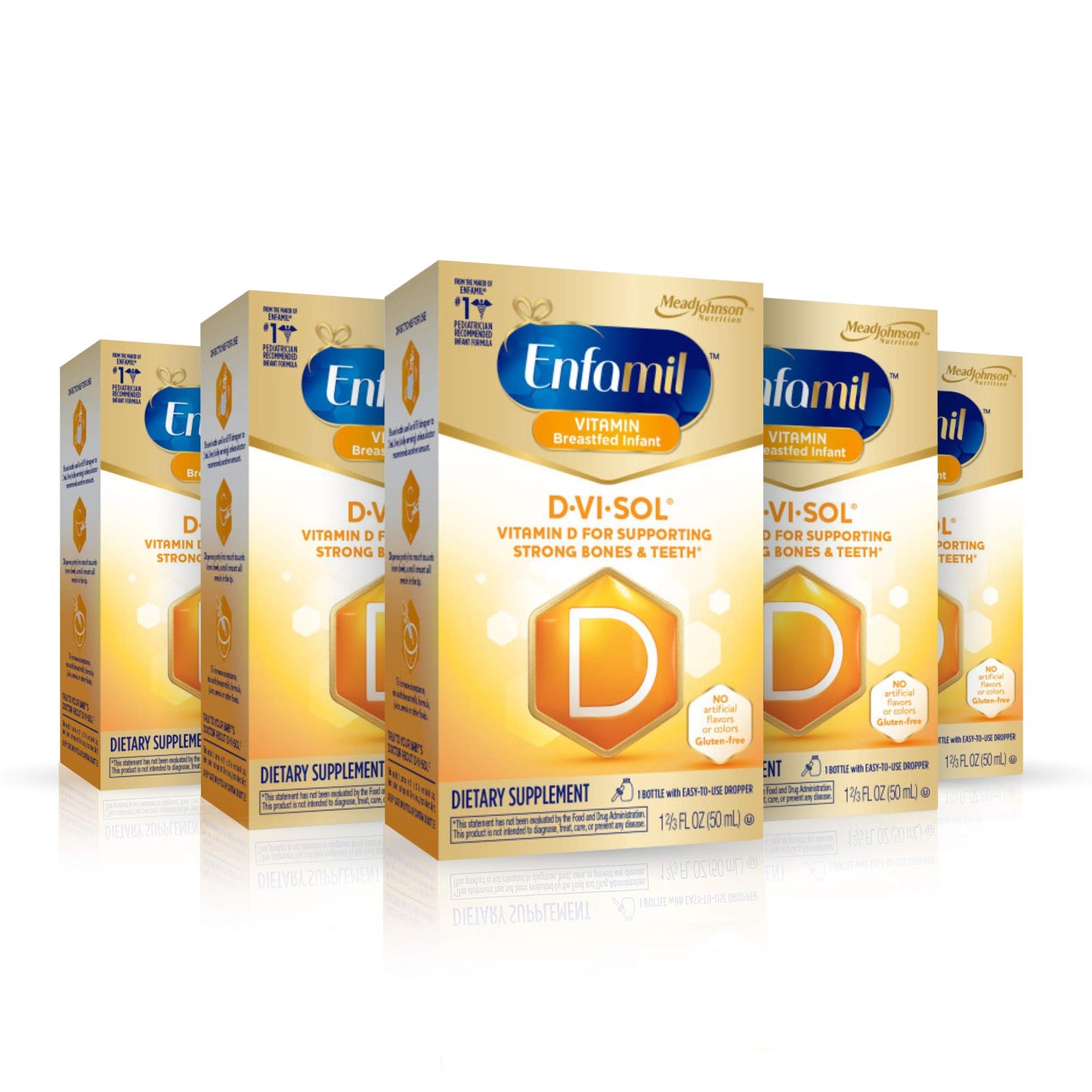 Enfamil D-Vi-Sol Vitamin D Supplement Drops 50 mL (Packs of 5)