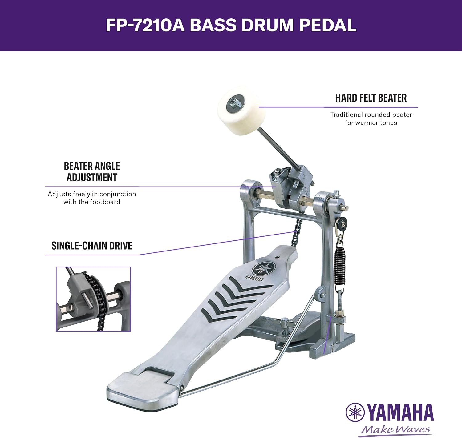 Yamaha 7210 Single Foot Pedal with Single Chain Drive