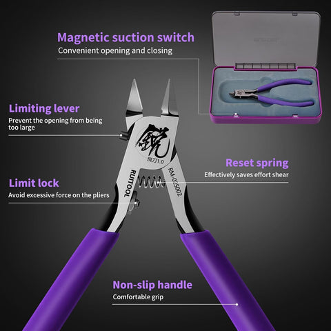 RUITOOL Model Nippers for Beginners, 4.7" Single Blade Nipper for Gunpla