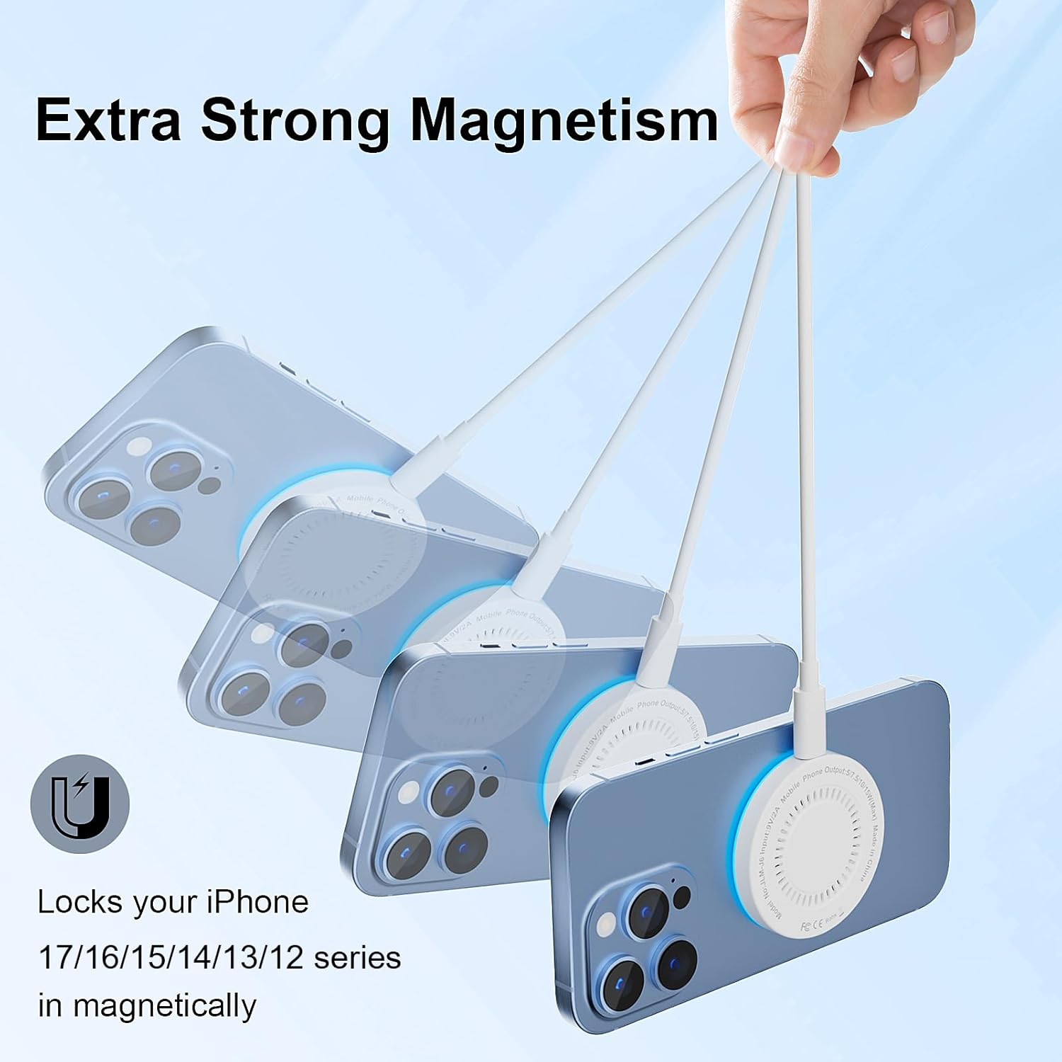 MagSafe Charger 2 Pack Magnetic Wireless Charger Fast Charging Pad