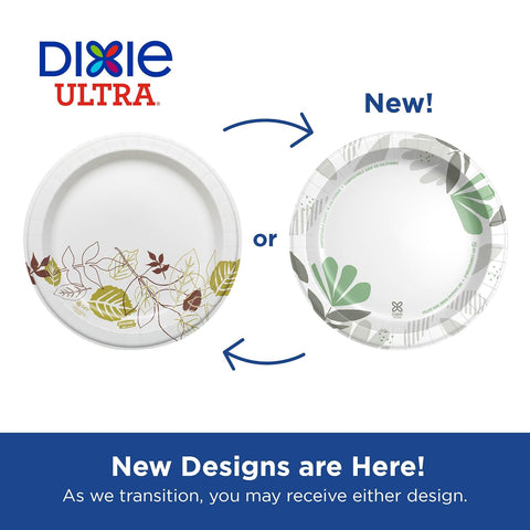 Dixie Ultra 10 Inch Heavy-Weight Paper Plates By GP PRO, Pathways Botanical Design, 500 Count (125 Disposable Plates Per Pack, 4 Packs Per Case), SXP10PATH