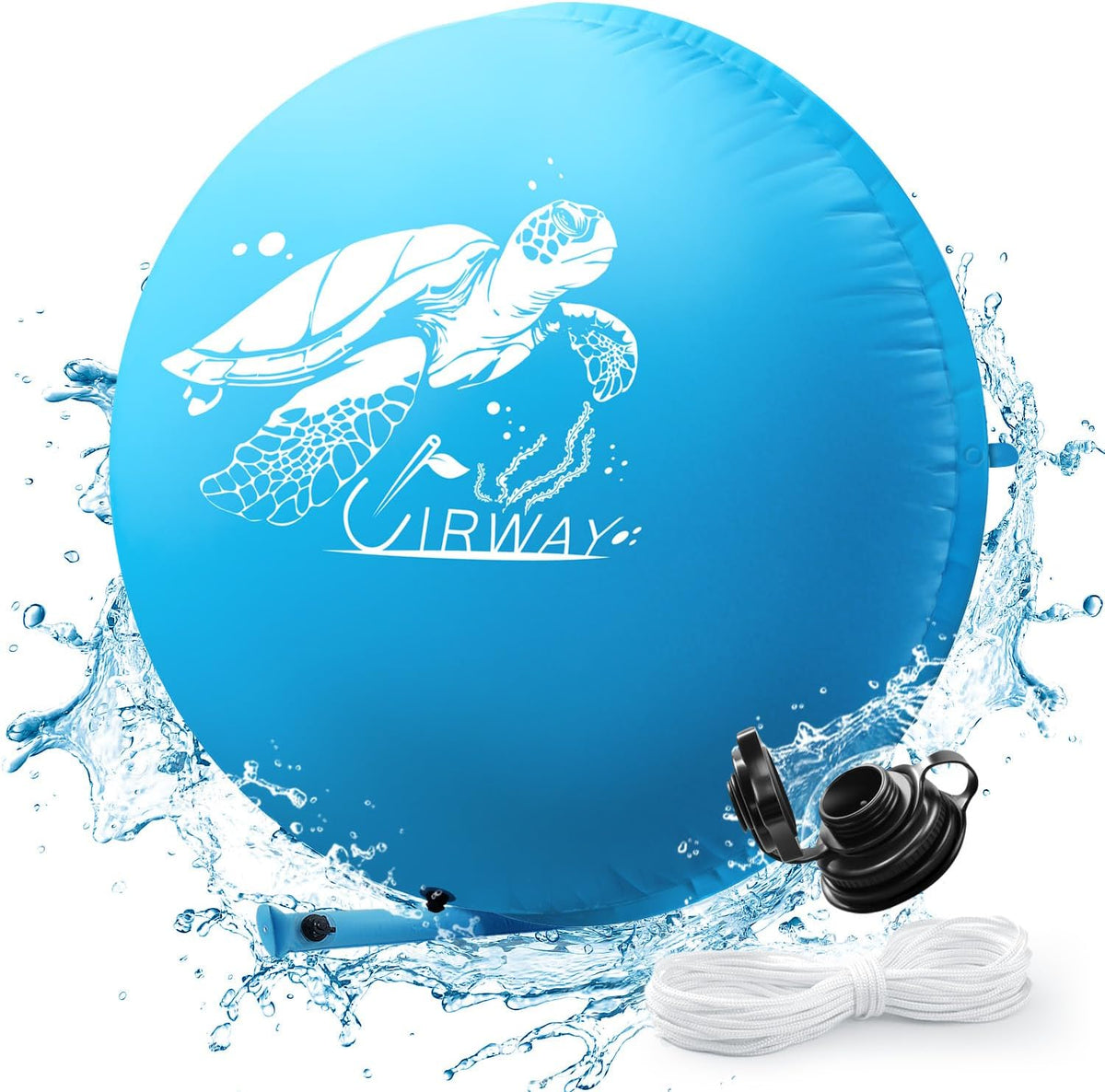 UIRWAY Upgrade Pool Pillows for Above Ground Pools, 10ft Dia. Air Pillow for Winterizing Winter Pool Pillows Cover Closing Kit, Durable 0.6mm PVC, Swimming Pool Ice Equalizer, Faster Inflate 2 Valves