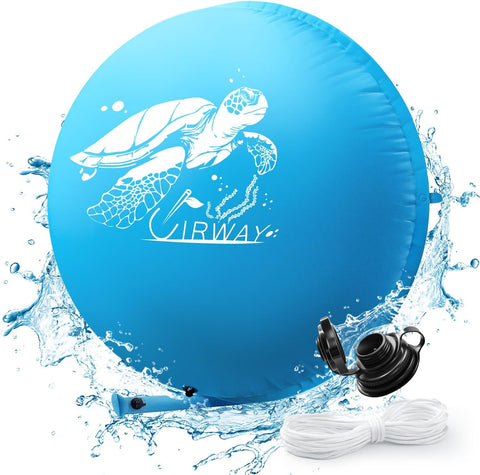 UIRWAY Upgrade Pool Pillows for Above Ground Pools, 10ft Dia. Air Pillow for Winterizing Winter Pool Pillows Cover Closing Kit, Durable 0.6mm PVC, Swimming Pool Ice Equalizer, Faster Inflate 2 Valves