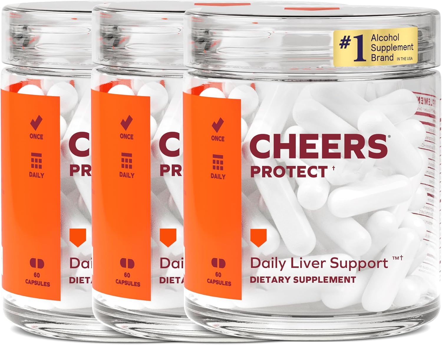 Cheers Protect | Daily Liver Supplement | DHM + L-Cysteine | 90 Doses