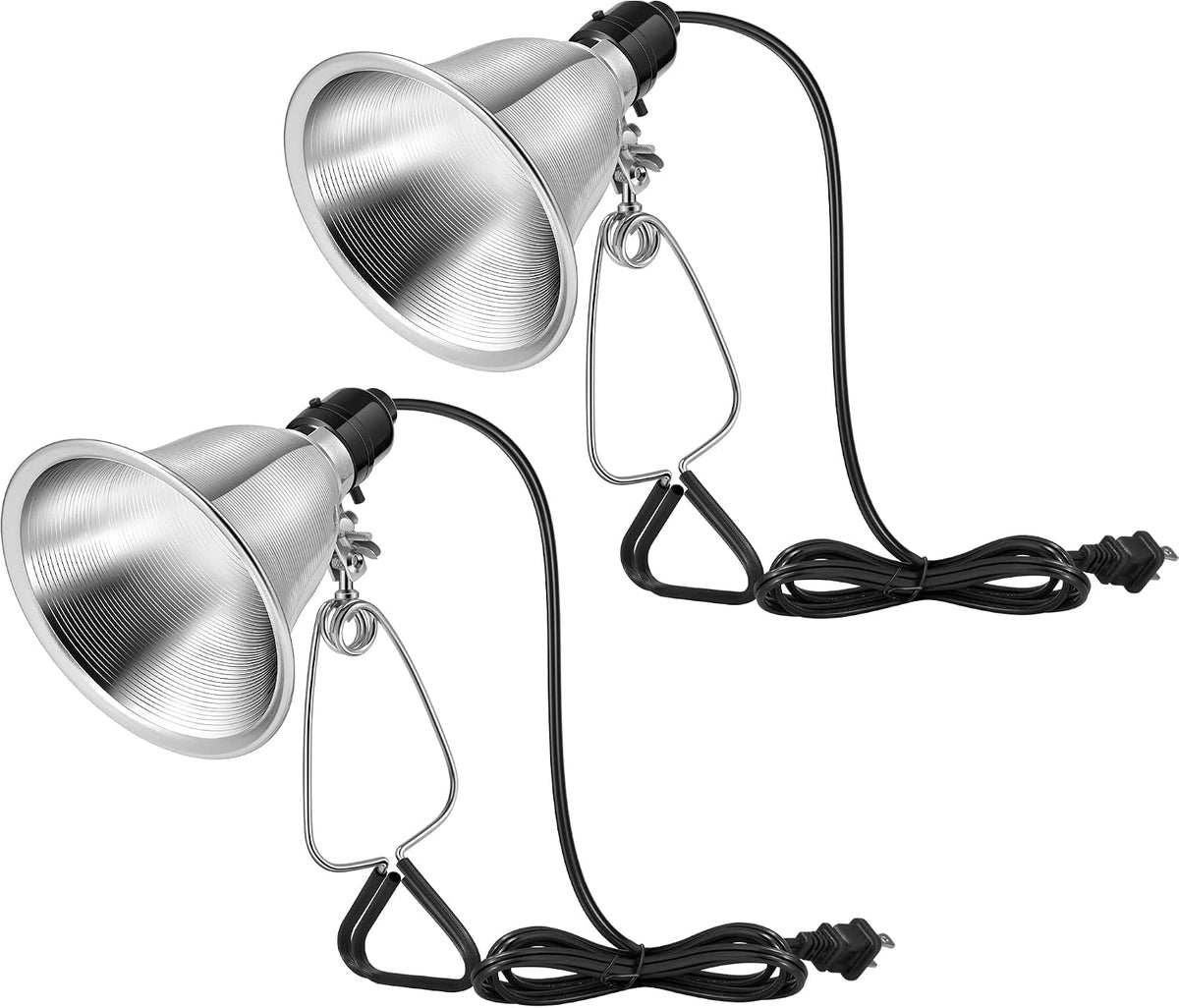 VIVOSUN 2 Pack Clamp Lamp Light with Detachable 5.5 Inch Aluminum Reflector