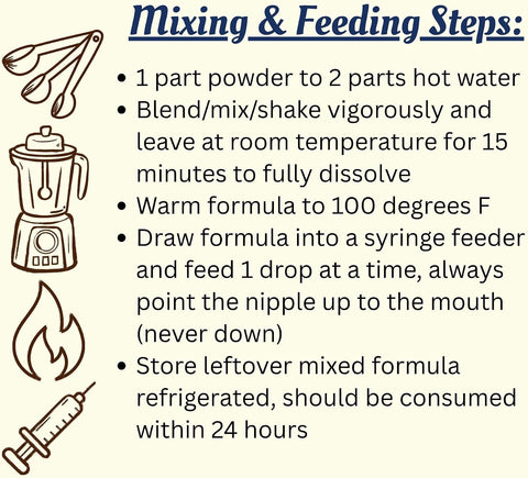 Exotic Nutrition Baby Squirrel Nursing Set (Basic) - Milk Replacer, Feeding Syringes