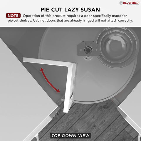 Rev-A-Shelf 2 Tier Pie-Cut Plastic Lazy Susan for Corner Base Cabinets, 24"