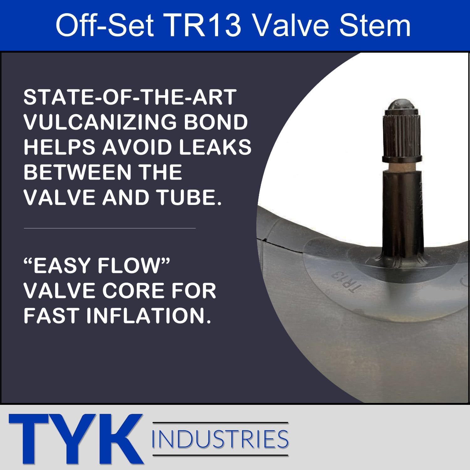 Two 20x8.00-8, 20x10-8, 20x8-8, 20x10.00-8 Golf Cart, Lawn Mower Tire Inner Tubes with TR13 Short Rubber Valve Stems by TYK Industries