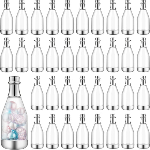 Cunhill 54 Pcs Mini Champagne Bottles Wedding Favors Bulk, Silver