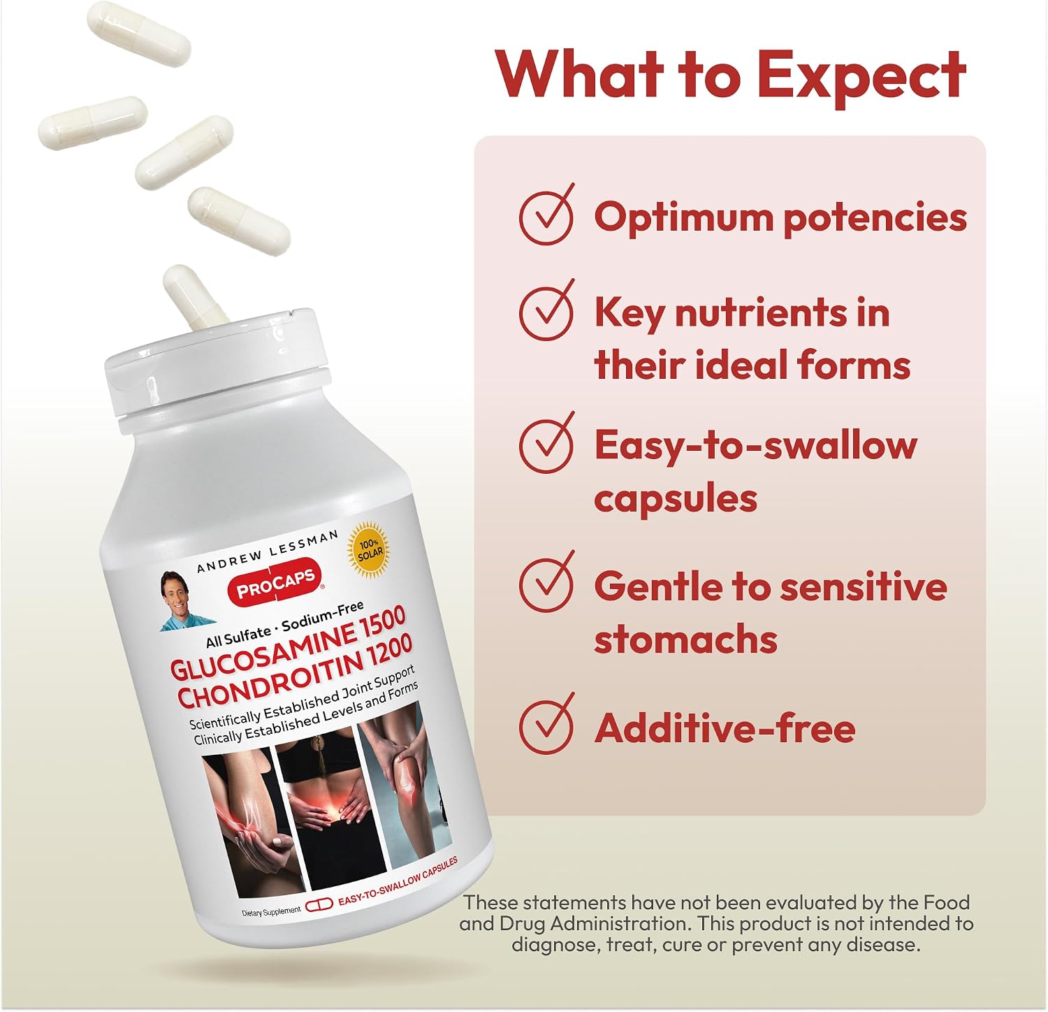 ANDREW LESSMAN Glucosamine 1500 Chondroitin 1200-600 Capsules