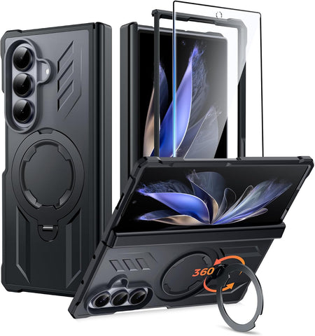 FNTCASE for Samsung Galaxy Z Fold 8 Ultra Case with 360 Magnetic Kickstand
