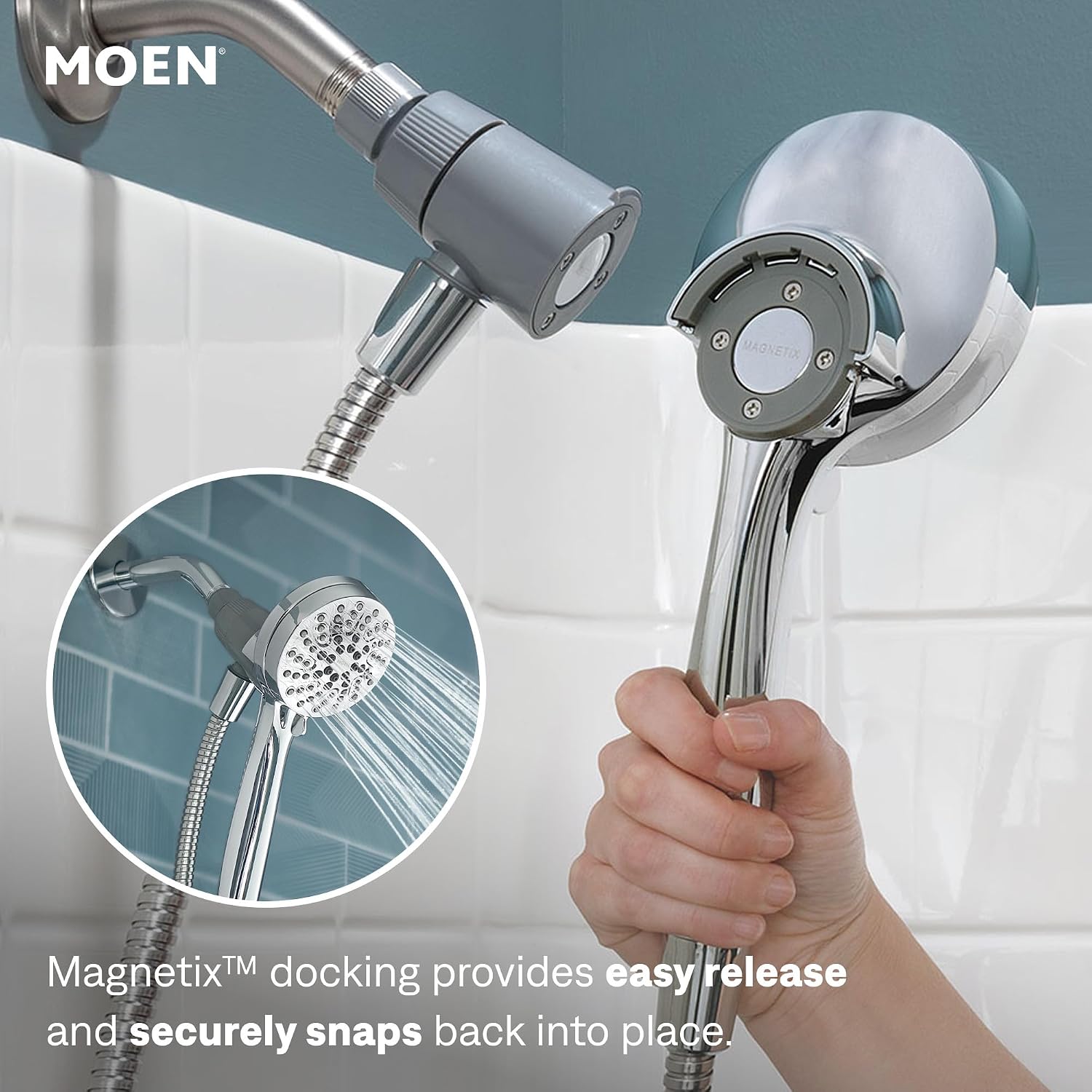 Moen 26100EP Engage Magnetix Handheld Showerhead, Chrome