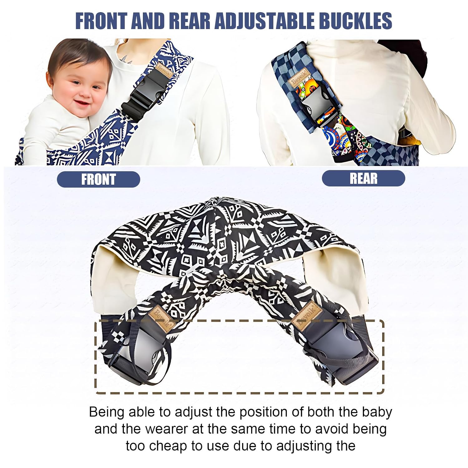 Baby Sling Carrier,Baby Sling Carrying 10-30 lbs(Black)