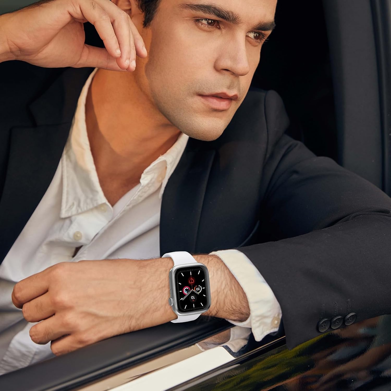Sport Band Compatible with Apple Watch Bands 40mm 38mm 41mm 42mm 44mm 45mm 49mm for Women Men,Soft Silicone Waterproof Replacement Strap for Apple Watch Series 11 10 9 8 7 6 5 4 Ultra 3 2 1 SE