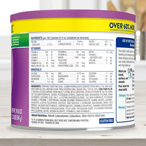 Similac Alimentum with 2’-FL HMO Hypoallergenic Infant Formula, for Food Allergies and Colic, Suitable for Lactose Sensitivity, Baby Formula Powder, 19.8-oz Value Can, Pack of 4