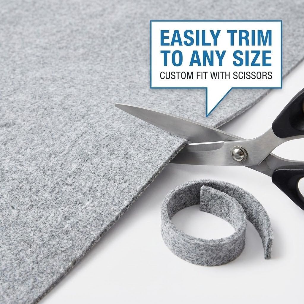 Rugs.com - 9' 10" Round Everyday Performance Rug Pad 1/4" Thick Felt & Non-Slip Backing Perfect for Any Flooring Surface