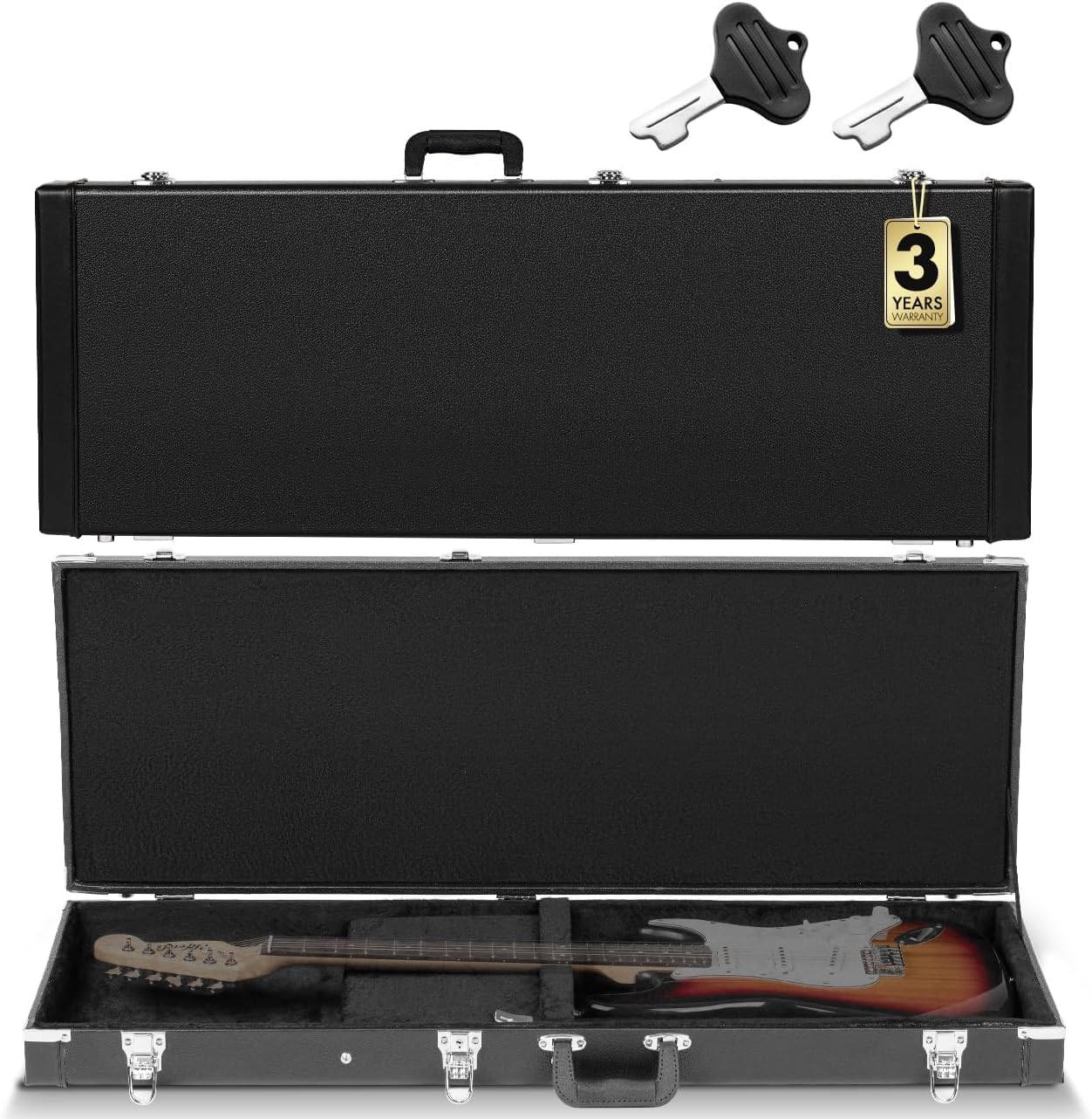 CAHAYA Electric Guitar Case Hard Shell Lockable Fits Most Strat Tele