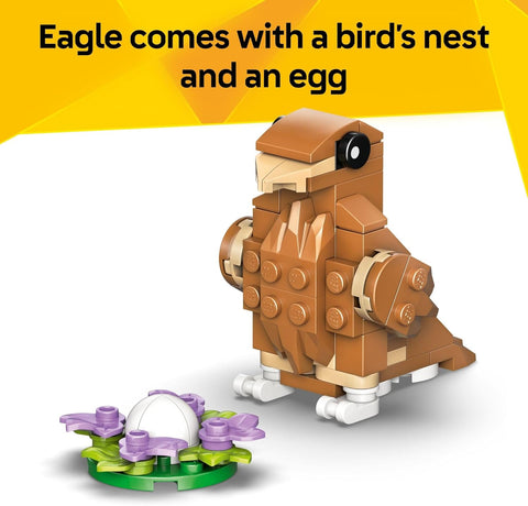LEGO Creator 3 in 1 Cute Hamster with a Flower Building Toy for Girls & Boys, Ages 7+ - Kids Build a Hamster, Hedgehog or Eagle Animal Figure - Gift Idea for Birthdays - 31376