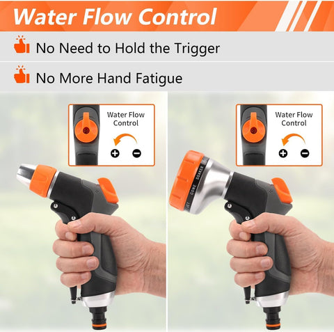 HOOFUN 2 Pack Garden Hose Nozzle High Pressure 10 & 2 Water Hose Nozzle