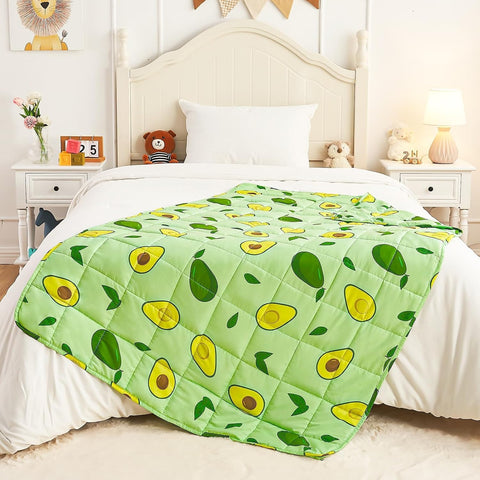yescool Weighted Blanket 3Pound Cooling Heavy Throw Blanket Avocado 36"x48"