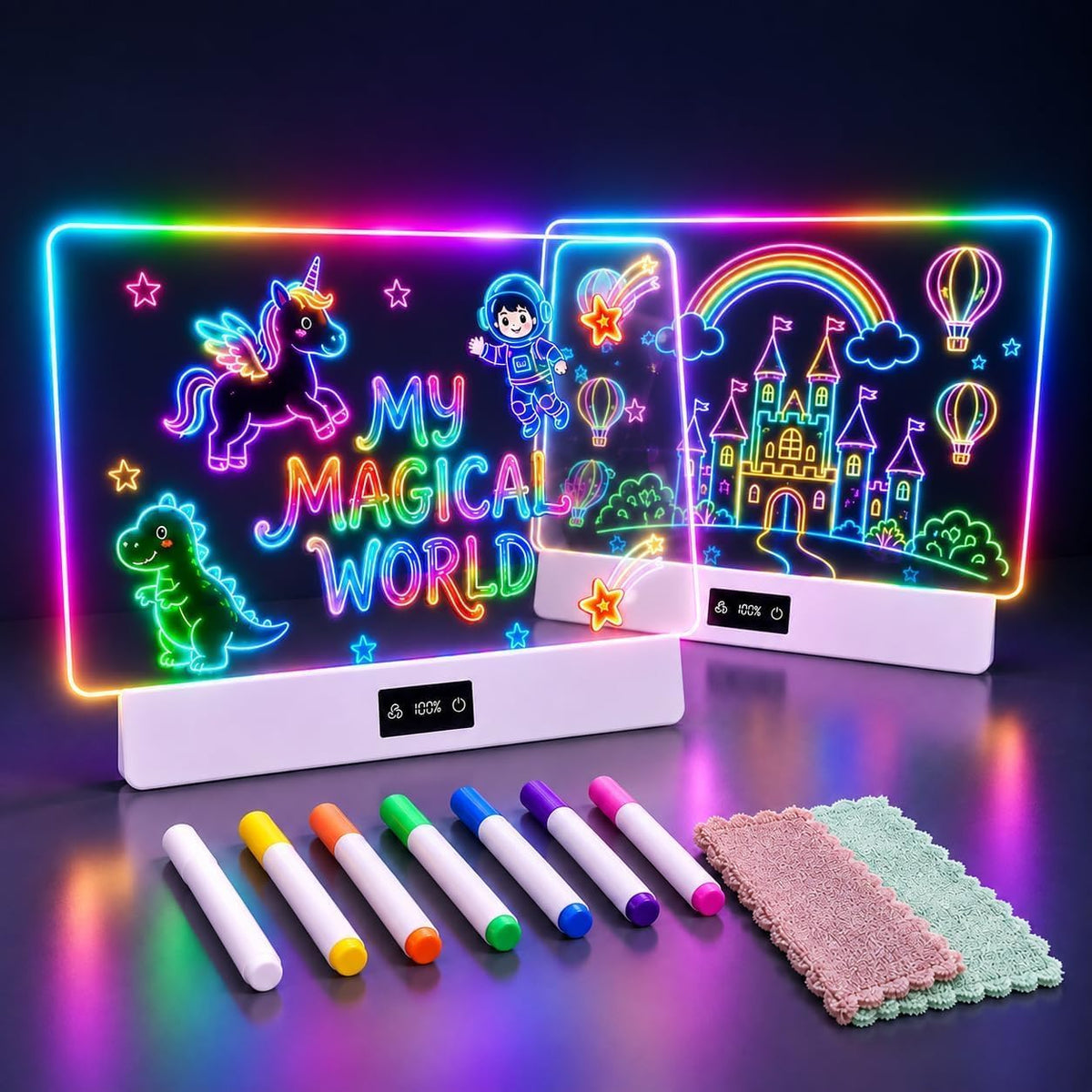 TAEMVV 16" LED Drawing Board for Kids Birthday Gift for Girls 1 Pack, White