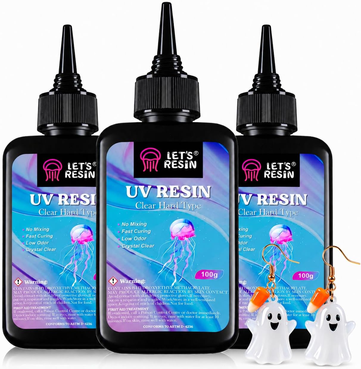 LET'S RESIN UV Resin, 300g Hard Resin Kit for Craft, Casting, Silicone Mold