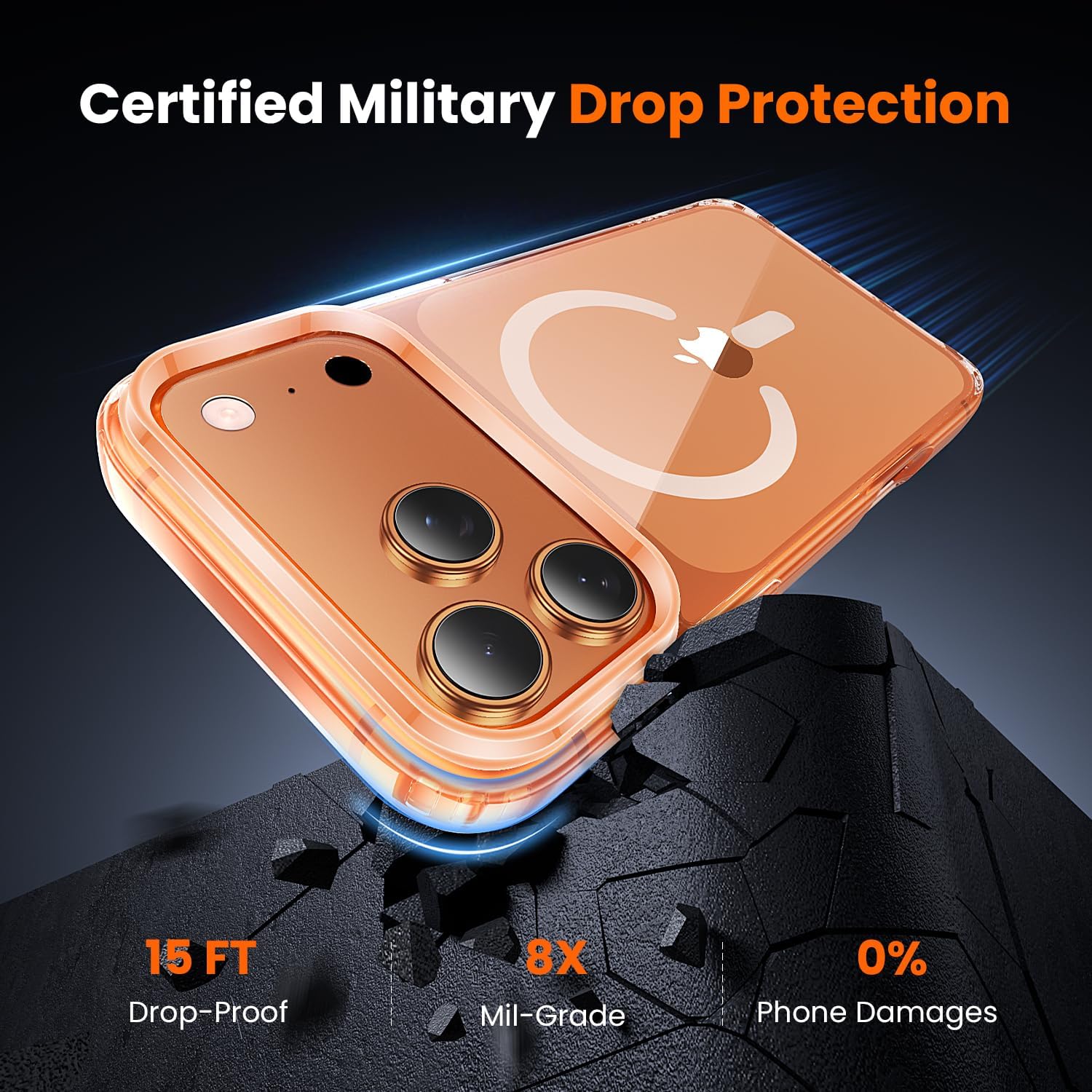 toushion 3 in 1 for iPhone 17 Pro Max Case Clear