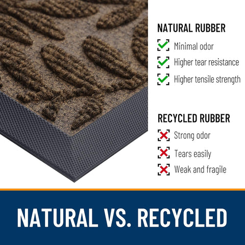 OLANLY Door Mat Indoor Outdoor Entrance 29.5x17, Heavy-Duty Rubber Doormat