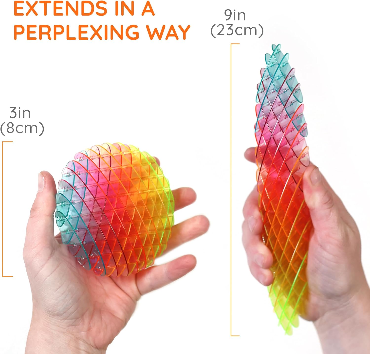 Morf Worm 3D Sensory Figgy Fidget Toy, Rainbow, Small