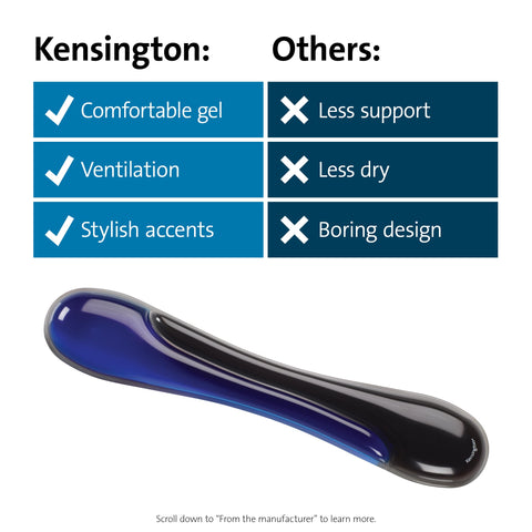 Kensington Duo Gel Keyboard Wrist Rest - Blue (K62397AM)